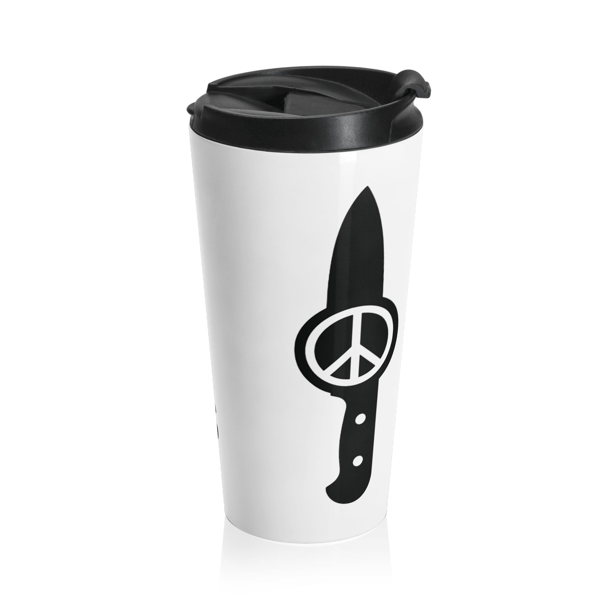 "Sharp Knives, Soft Hearts" Travel Mug - Coffee Cup, Gift for Chefs, Funny Kitchen Decor, Birthday Present, Housewarming Gift